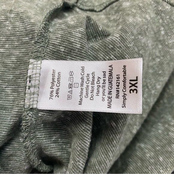 LuLaRoe Green Henley Size 3XL - Picture 4 of 4